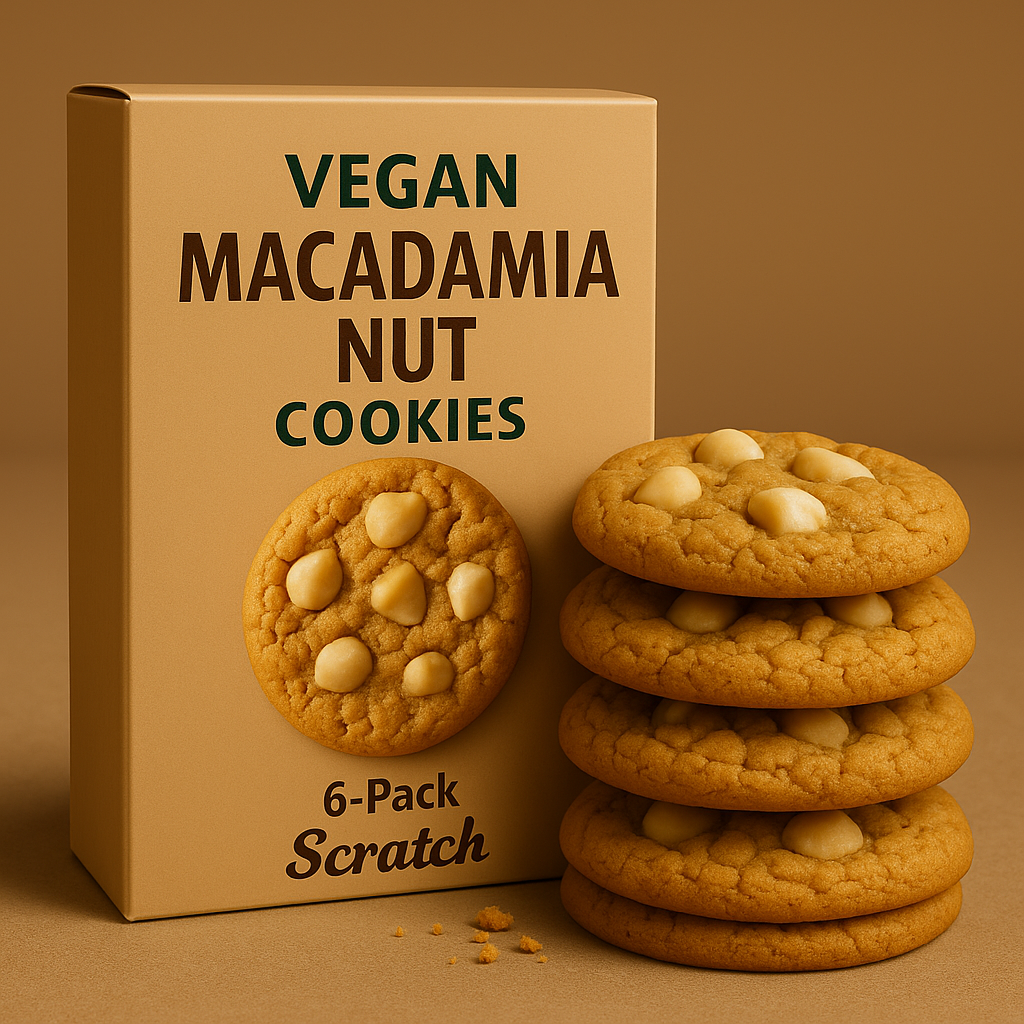 Vegan Macadamia Nut White Chocolate Cookies - 6-Pack Box