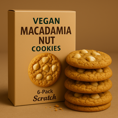 Vegan Macadamia Nut White Chocolate Cookies - 6-Pack Box